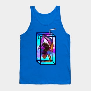 Mermaid handstand in a juicebox Coco the Magical rainbow mermaid doing an underwater handstand. Afro hair and caramel brown skin Tank Top